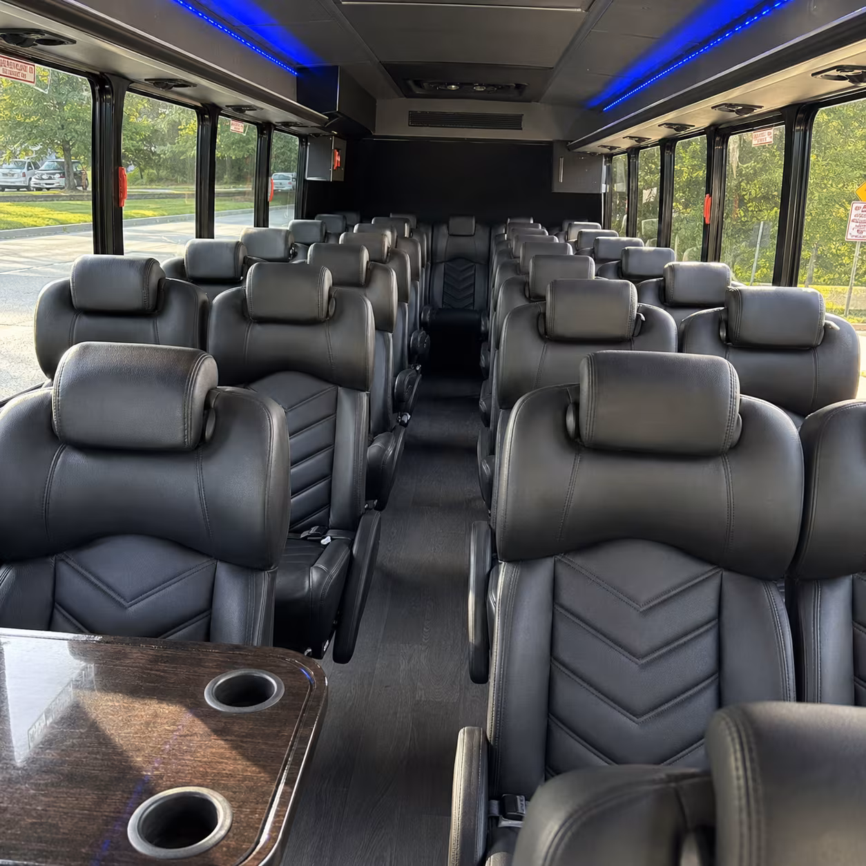 montgomery 28 passenger minibus inside