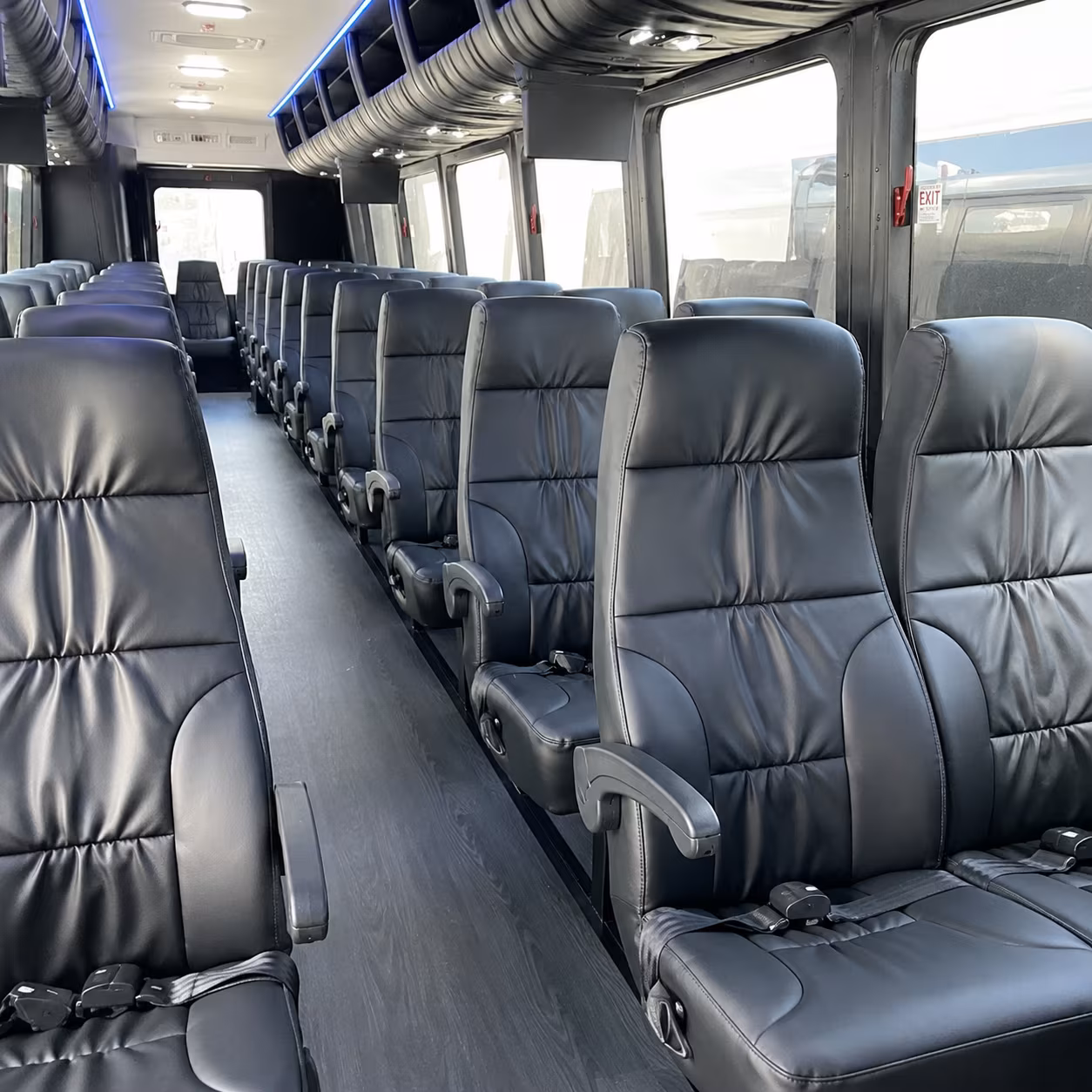 montgomery 28 passenger minibus interior