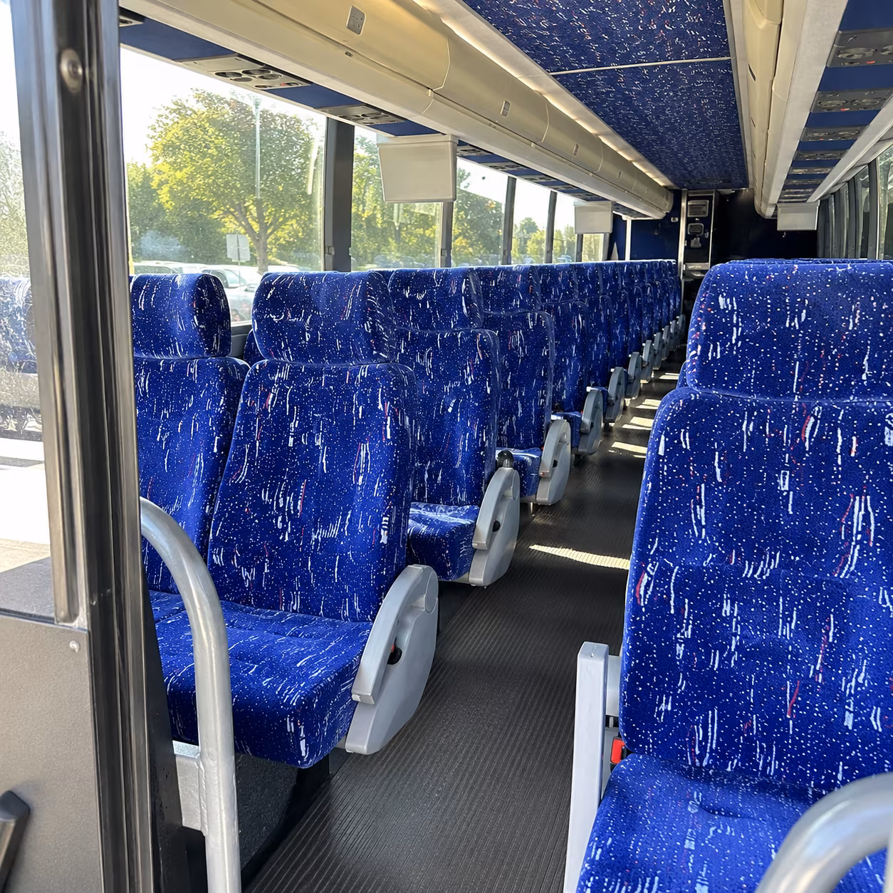 montgomery 56 passenger charter bus inside