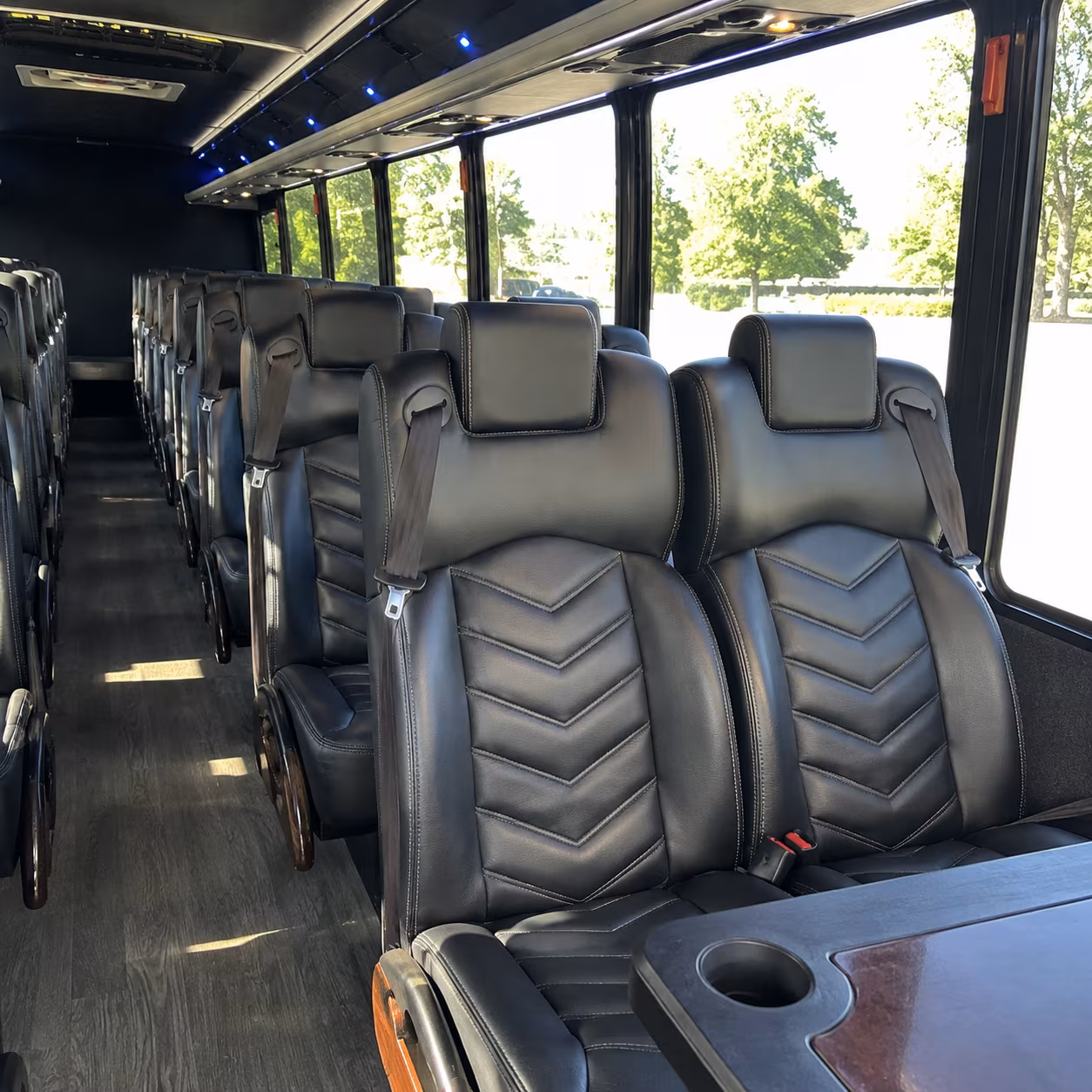 wedding guest shuttle buses between montgomery hotels and ceremony venues